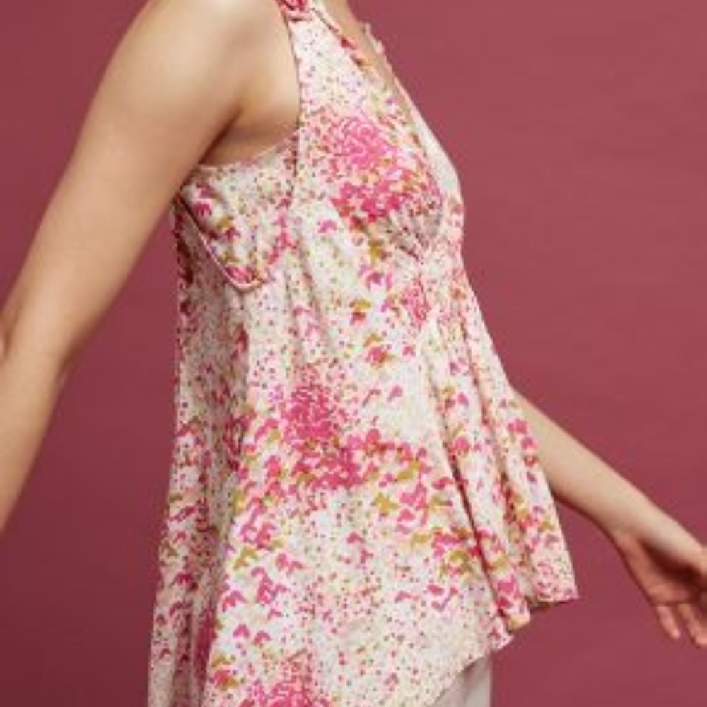 NWT Anthropologie Bretta Gathered Tank Top Maeve